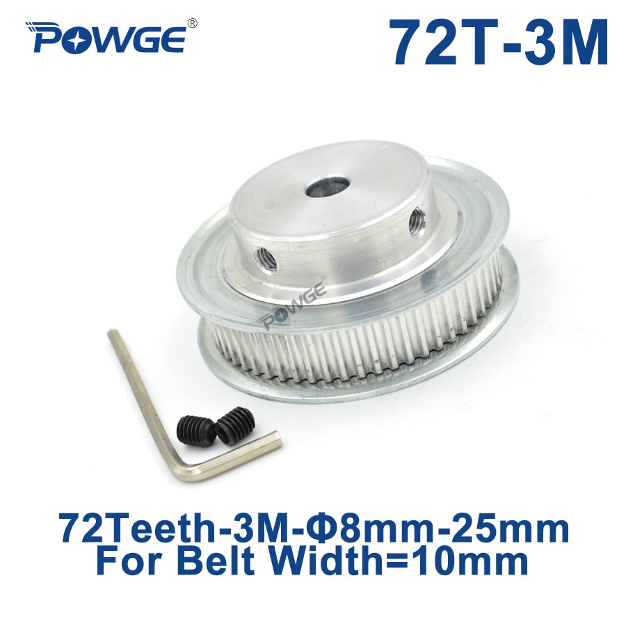 POWGE Arc Tooth 72 Teeth 3M  Ǯ   10mm  8/10/12/14/15/19/20/25mm HTD3M Ÿ̹ Ʈ  72 Teeth 72 T